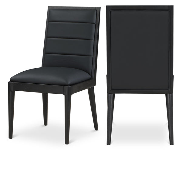 Meridian Bristol Black Vegan Leather Dining Chair IMAGE 1