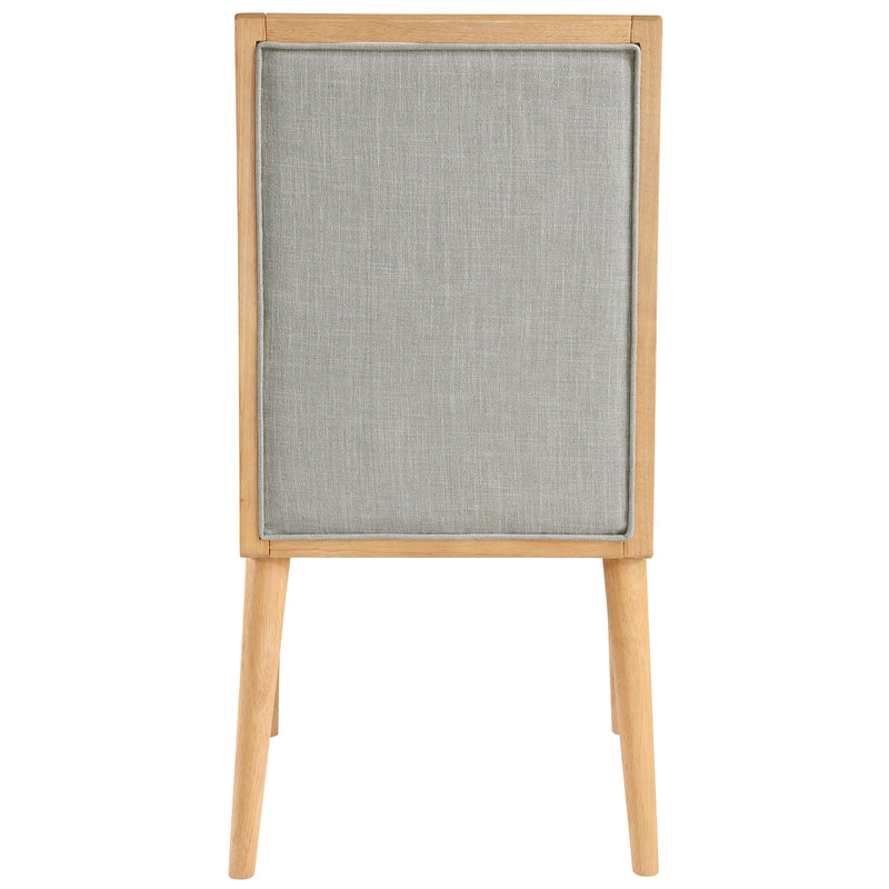 Meridian Bristol Grey Linen Textured Fabric Dining Chair IMAGE 2