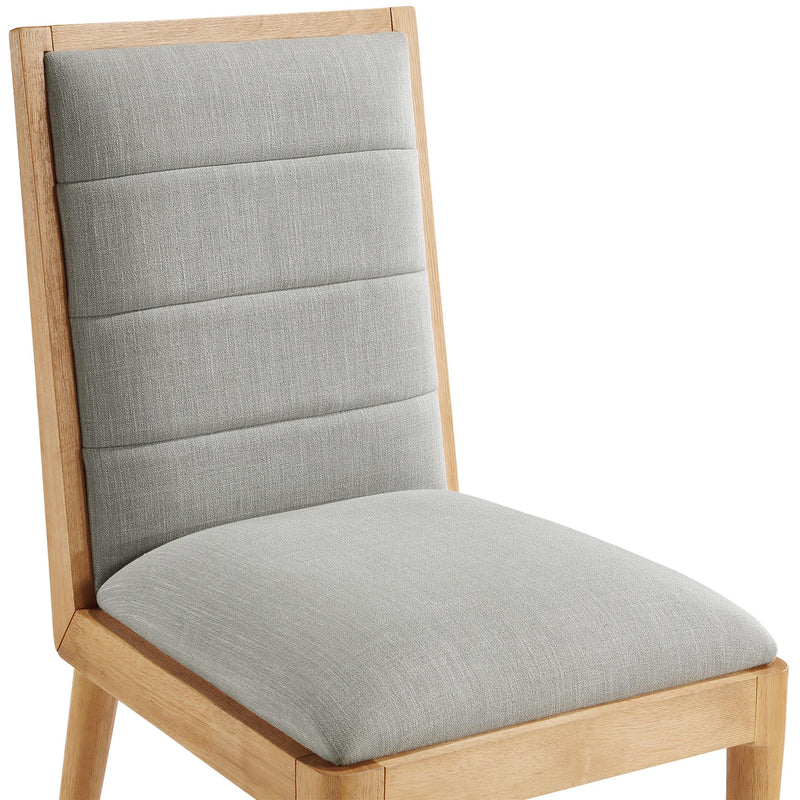 Meridian Bristol Grey Linen Textured Fabric Dining Chair IMAGE 6