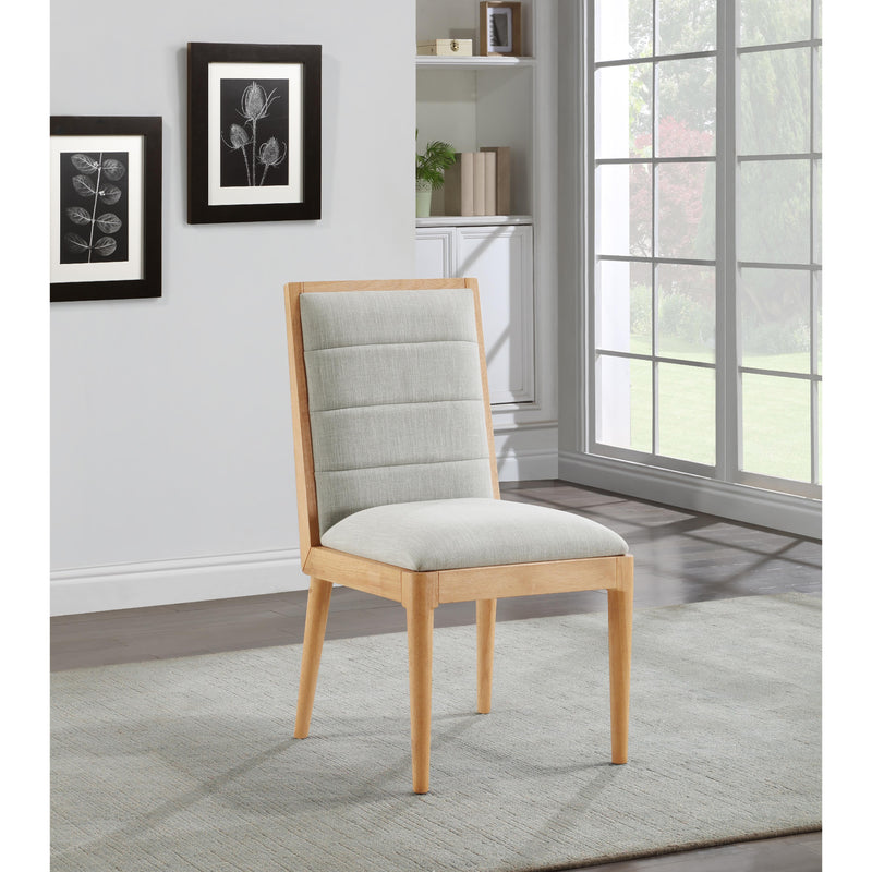 Meridian Bristol Grey Linen Textured Fabric Dining Chair IMAGE 8