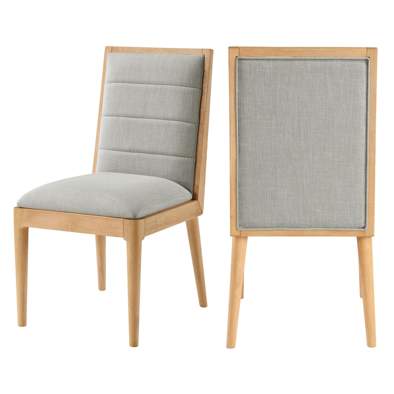 Meridian Bristol Grey Linen Textured Fabric Dining Chair IMAGE 9