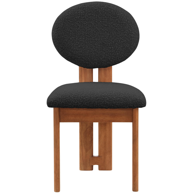 Meridian Napa Black Boucle Fabric Dining Chair IMAGE 4