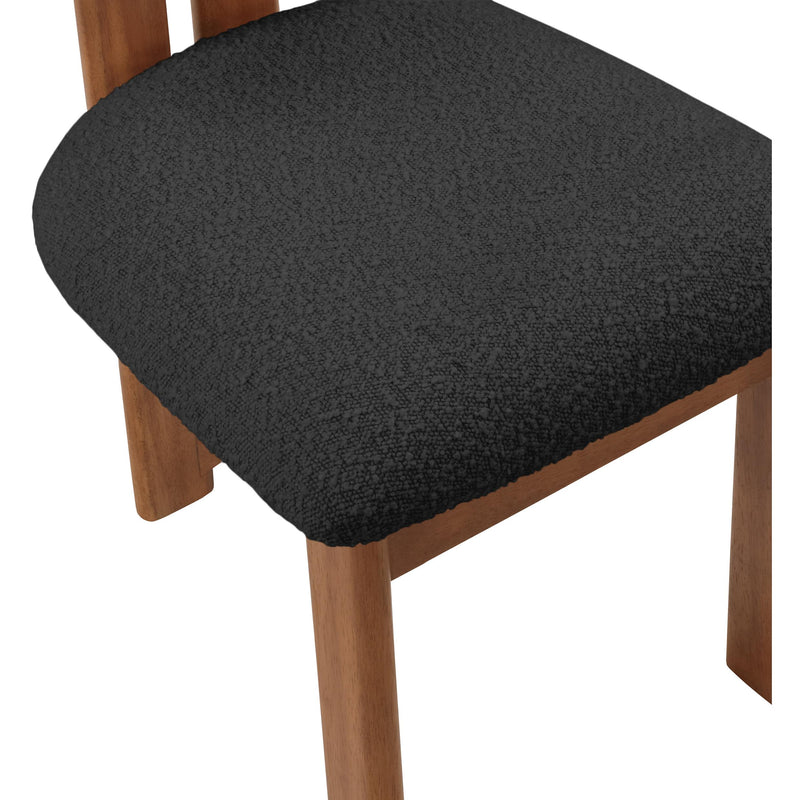 Meridian Napa Black Boucle Fabric Dining Chair IMAGE 7