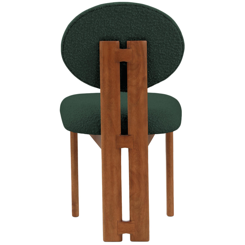 Meridian Napa Green Boucle Fabric Dining Chair IMAGE 2