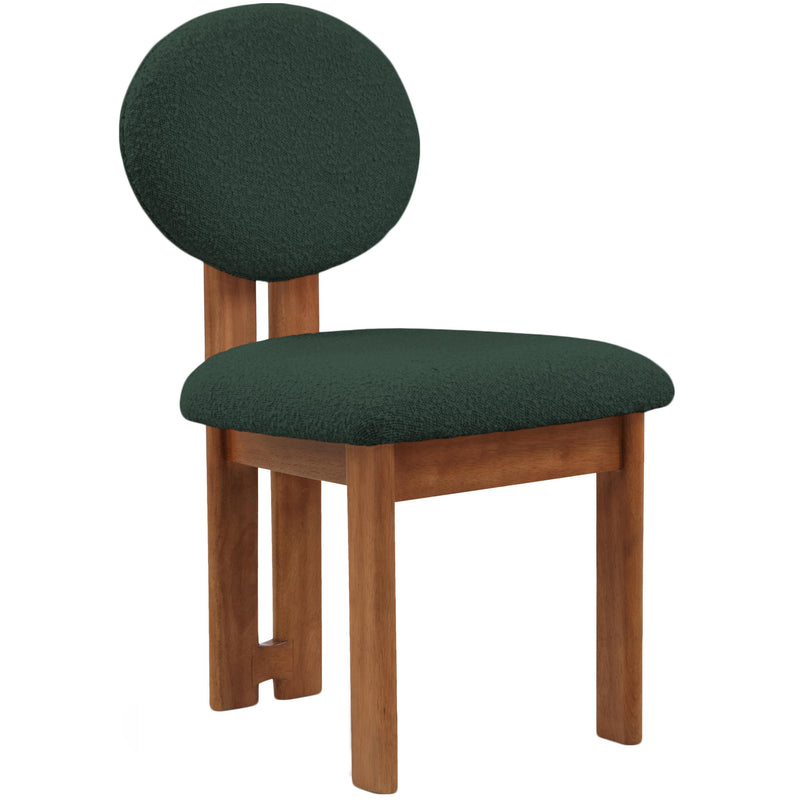 Meridian Napa Green Boucle Fabric Dining Chair IMAGE 3