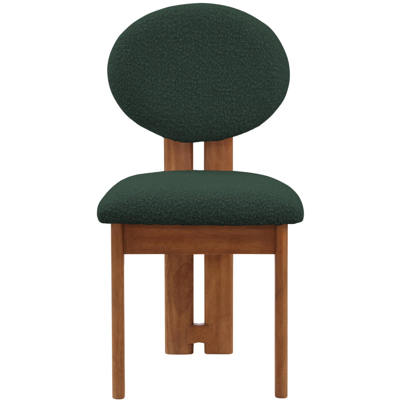 Meridian Napa Green Boucle Fabric Dining Chair IMAGE 4