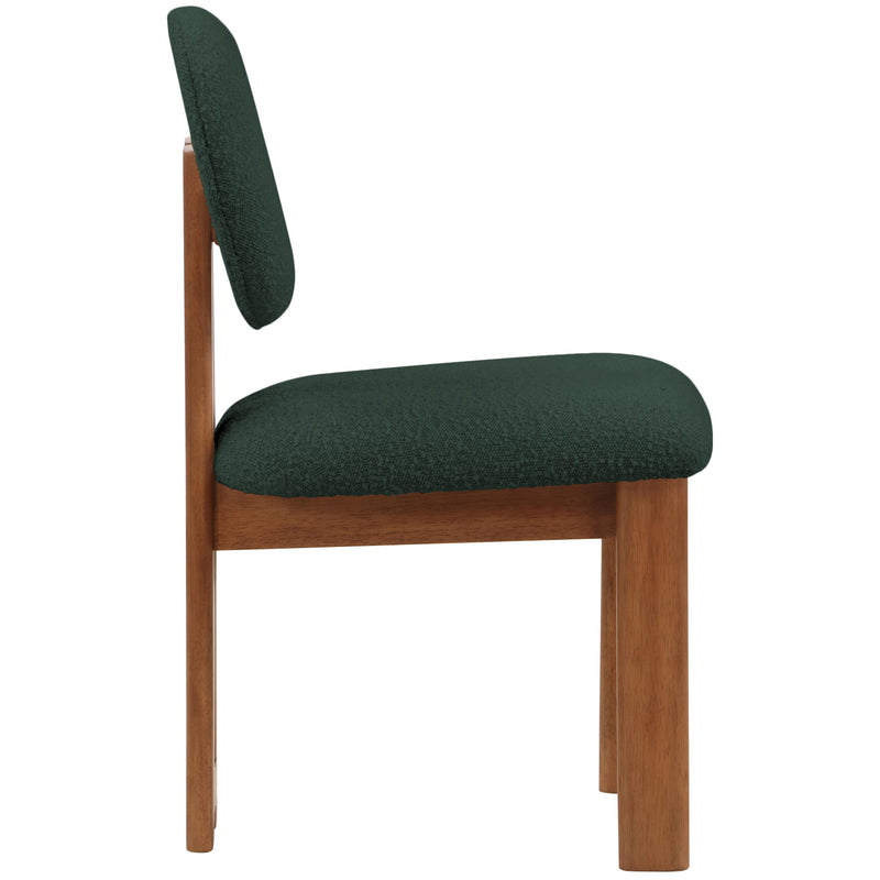 Meridian Napa Green Boucle Fabric Dining Chair IMAGE 5