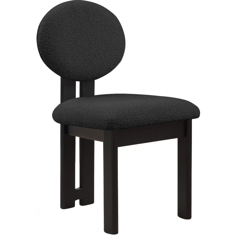 Meridian Napa Black Boucle Fabric Dining Chair IMAGE 3