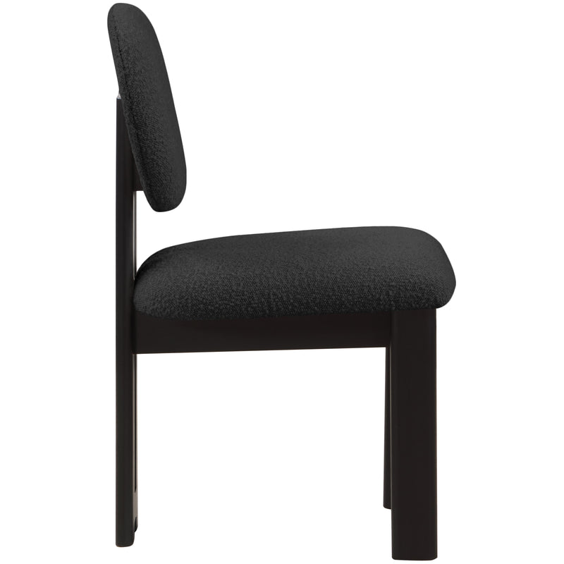 Meridian Napa Black Boucle Fabric Dining Chair IMAGE 5