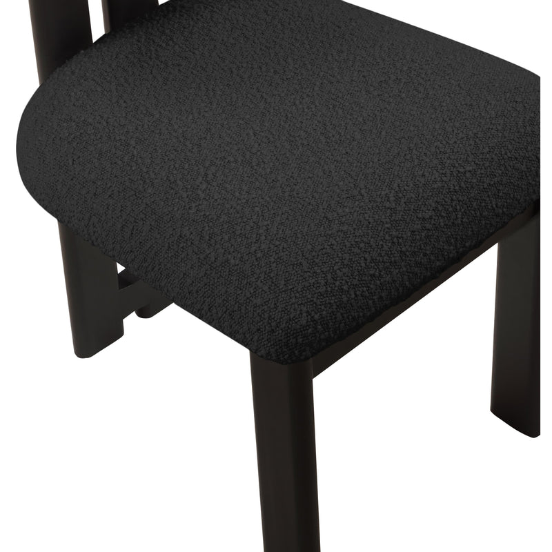 Meridian Napa Black Boucle Fabric Dining Chair IMAGE 7