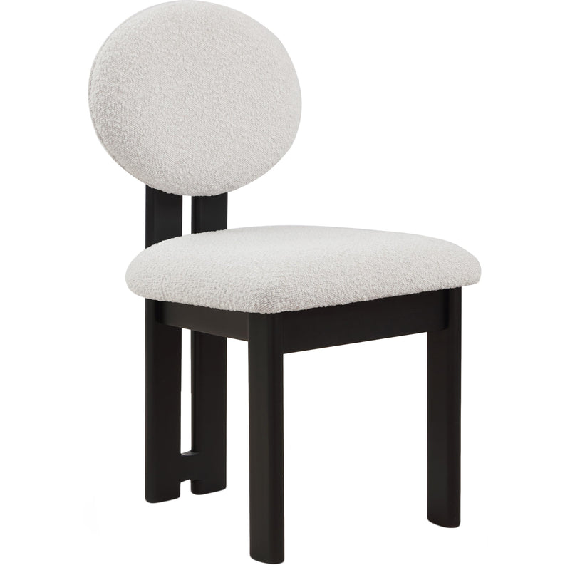 Meridian Napa Cream Boucle Fabric Dining Chair IMAGE 3