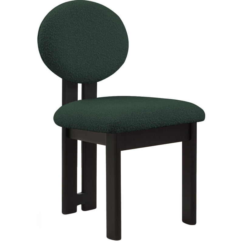 Meridian Napa Green Boucle Fabric Dining Chair IMAGE 3