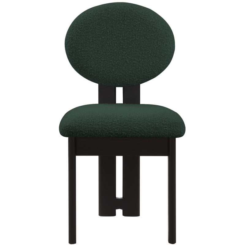 Meridian Napa Green Boucle Fabric Dining Chair IMAGE 4