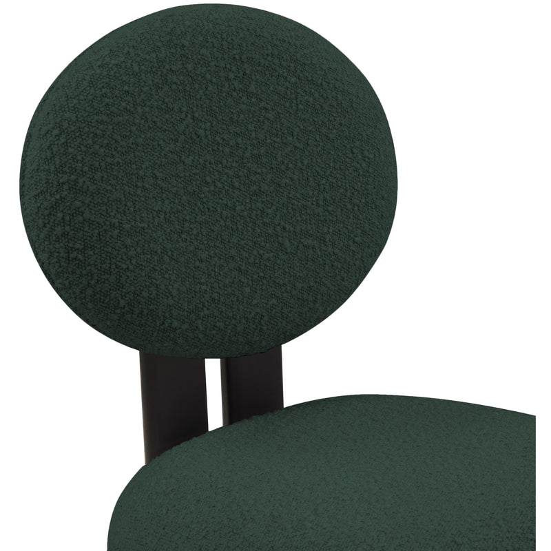 Meridian Napa Green Boucle Fabric Dining Chair IMAGE 6