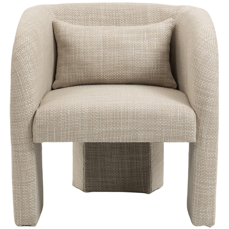 Meridian Sawyer Beige Weaved Polyester Fabric Accent Chair IMAGE 4