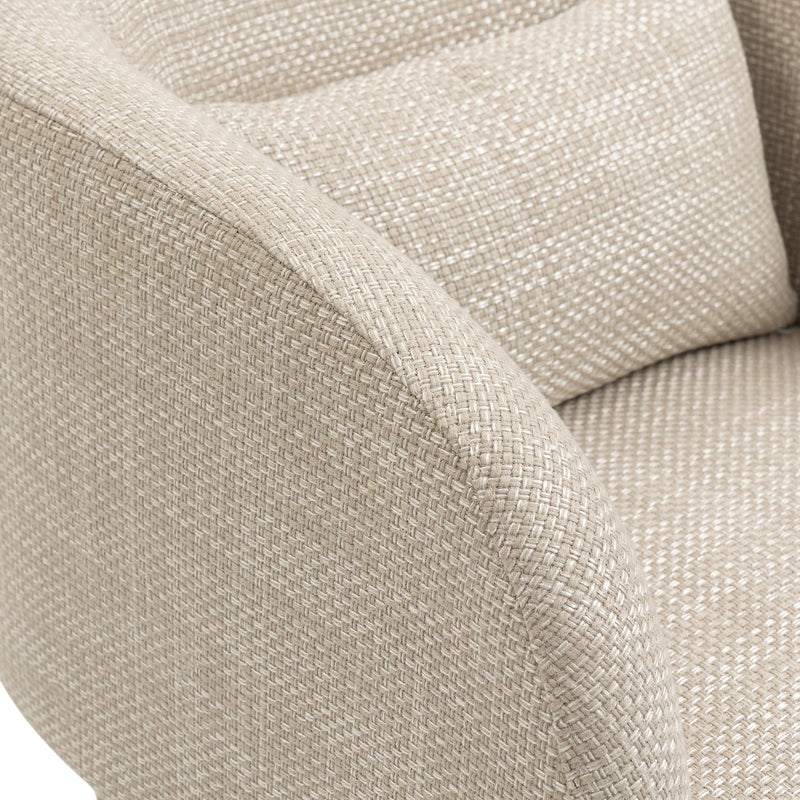Meridian Sawyer Beige Weaved Polyester Fabric Accent Chair IMAGE 7