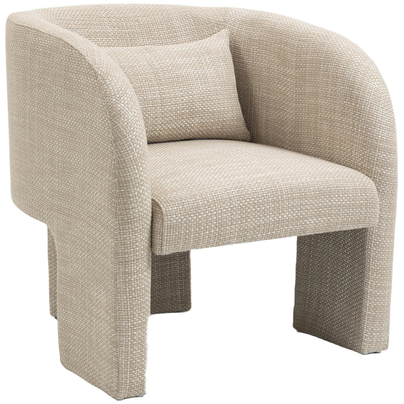 Meridian Sawyer Beige Weaved Polyester Fabric Accent Chair IMAGE 8