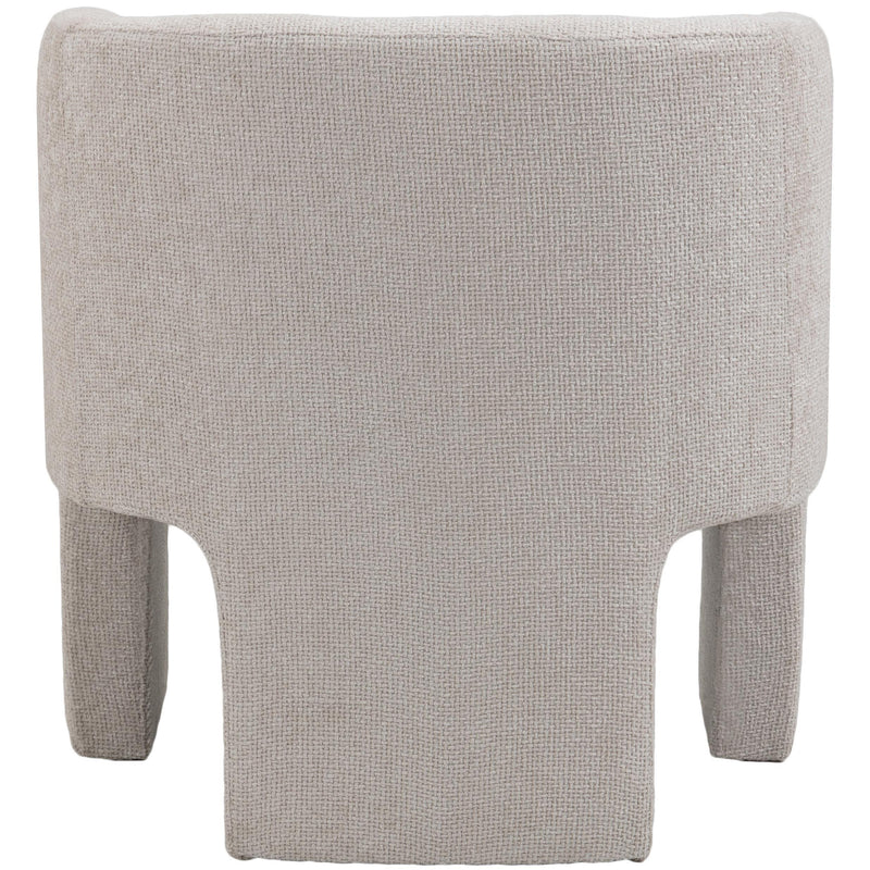 Meridian Sawyer Cream Chenille Fabric Accent Chair IMAGE 3