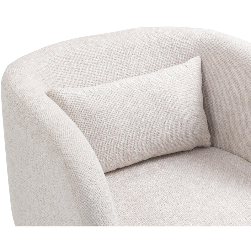 Meridian Sawyer Cream Chenille Fabric Accent Chair IMAGE 7