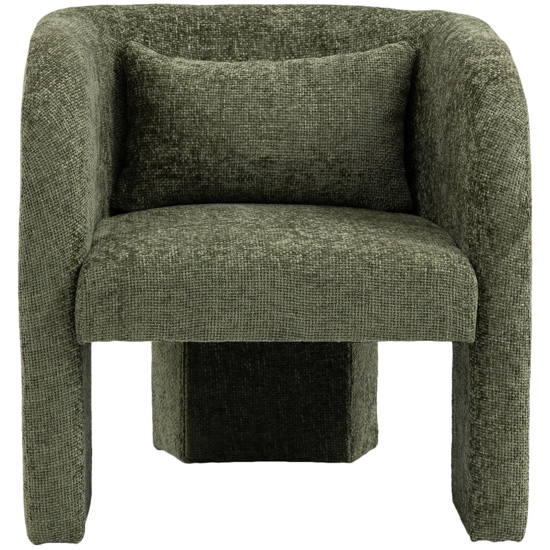 Meridian Sawyer Green Chenille Fabric Accent Chair IMAGE 4