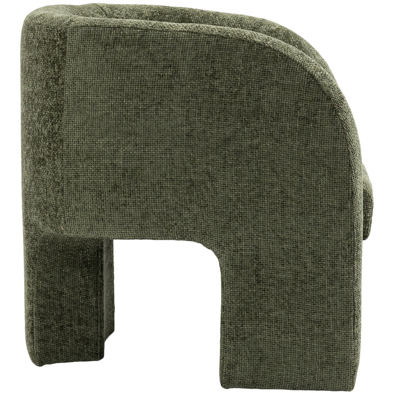 Meridian Sawyer Green Chenille Fabric Accent Chair IMAGE 6