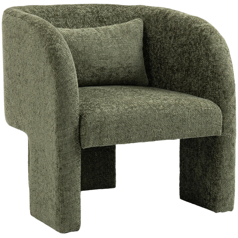 Meridian Sawyer Green Chenille Fabric Accent Chair IMAGE 8