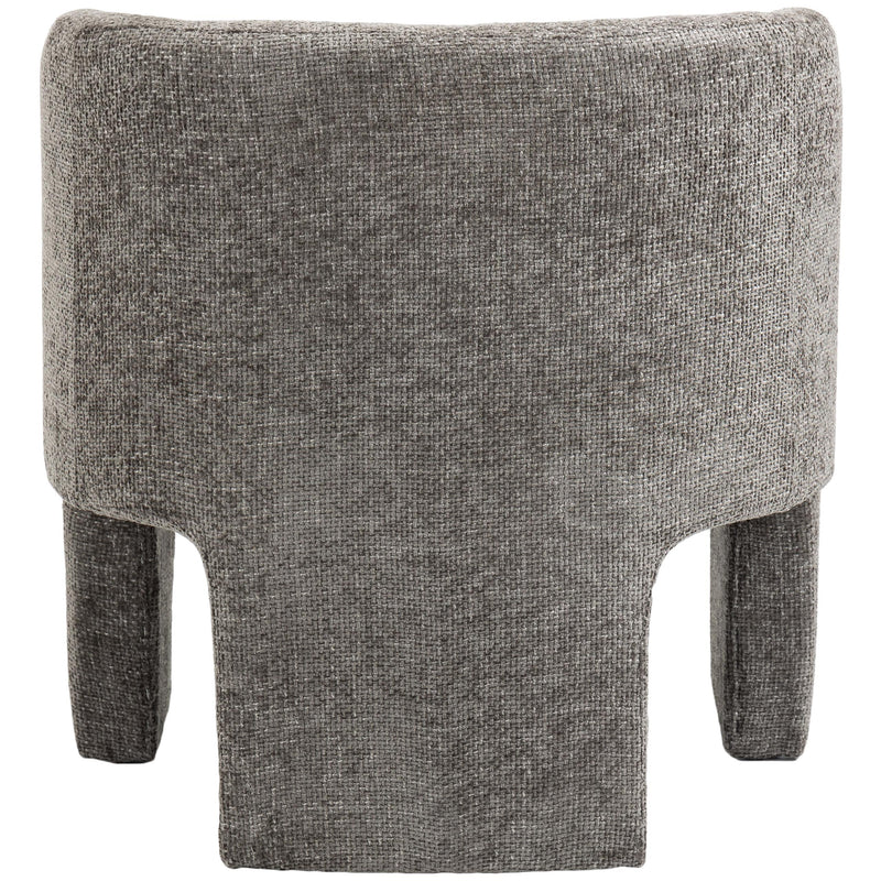 Meridian Sawyer Grey Chenille Fabric Accent Chair IMAGE 3