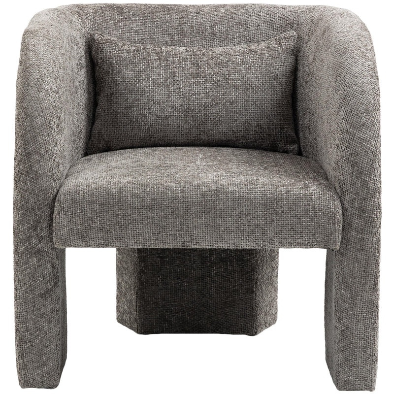 Meridian Sawyer Grey Chenille Fabric Accent Chair IMAGE 4