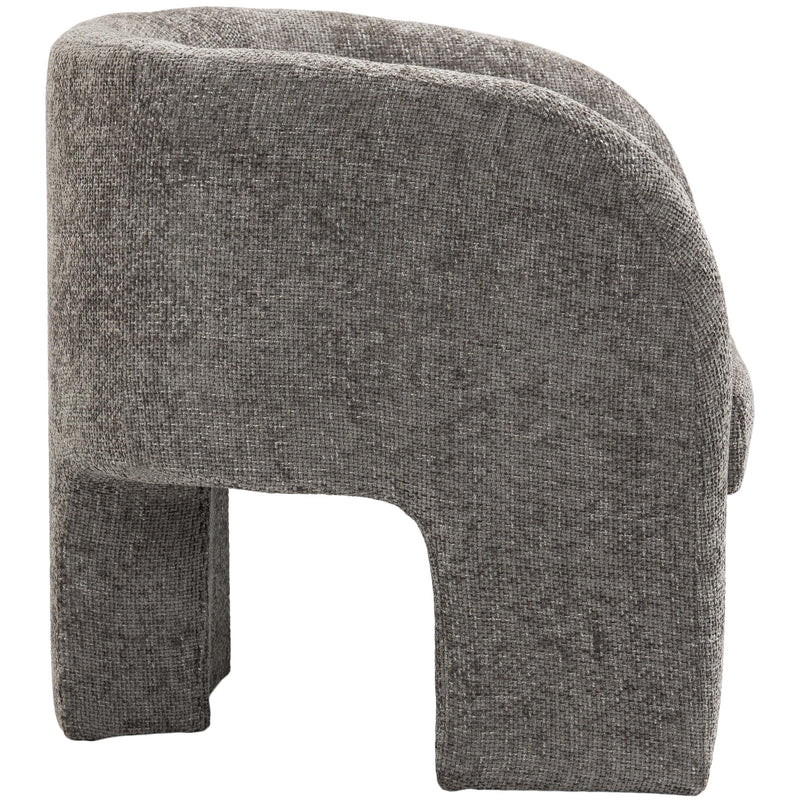 Meridian Sawyer Grey Chenille Fabric Accent Chair IMAGE 6