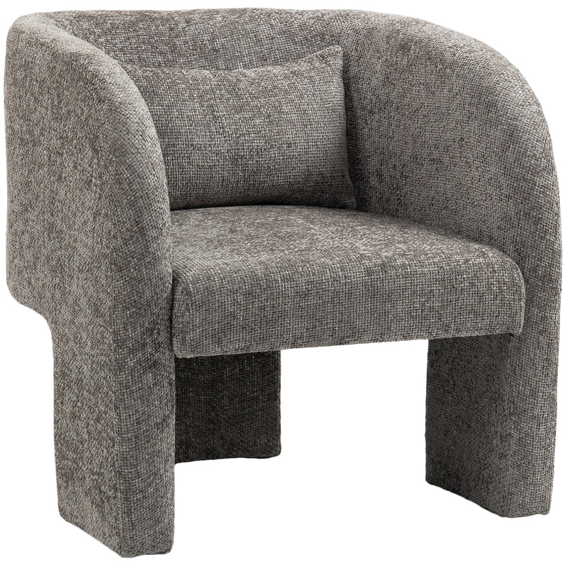 Meridian Sawyer Grey Chenille Fabric Accent Chair IMAGE 8