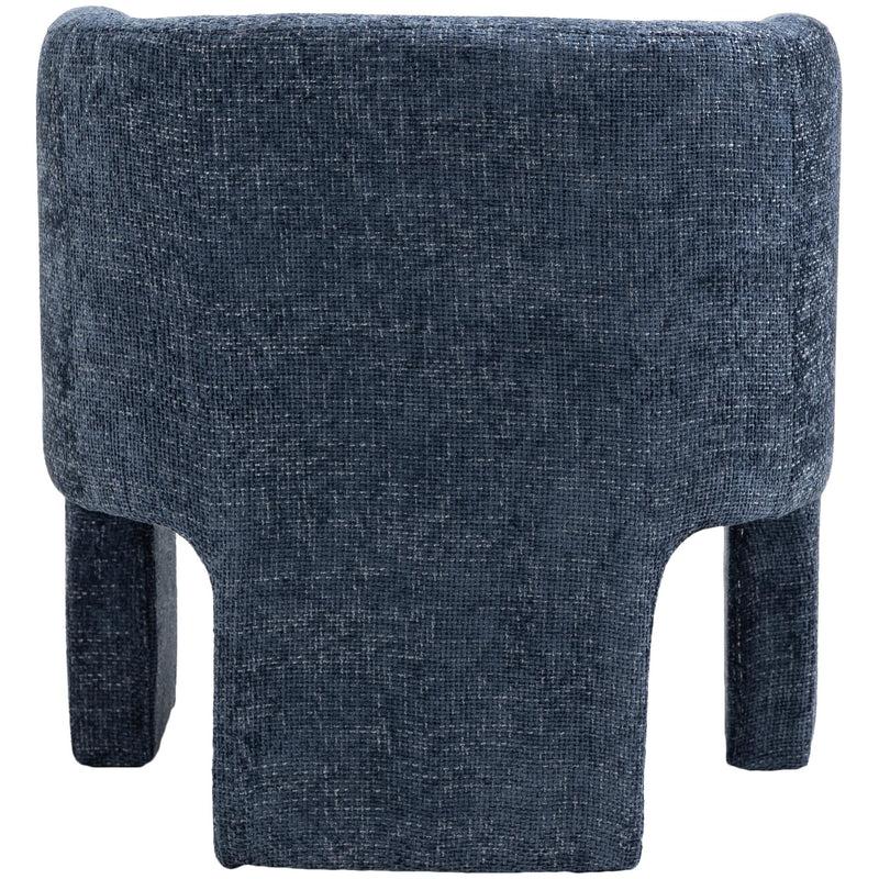 Meridian Sawyer Navy Chenille Fabric Accent Chair IMAGE 3
