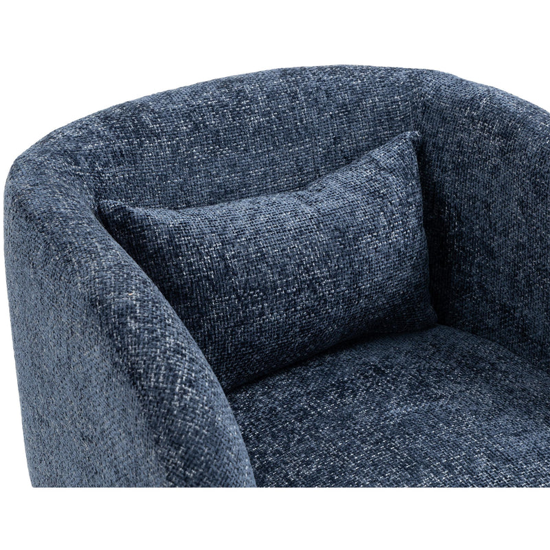 Meridian Sawyer Navy Chenille Fabric Accent Chair IMAGE 7