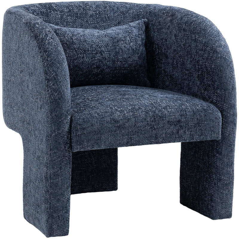 Meridian Sawyer Navy Chenille Fabric Accent Chair IMAGE 8