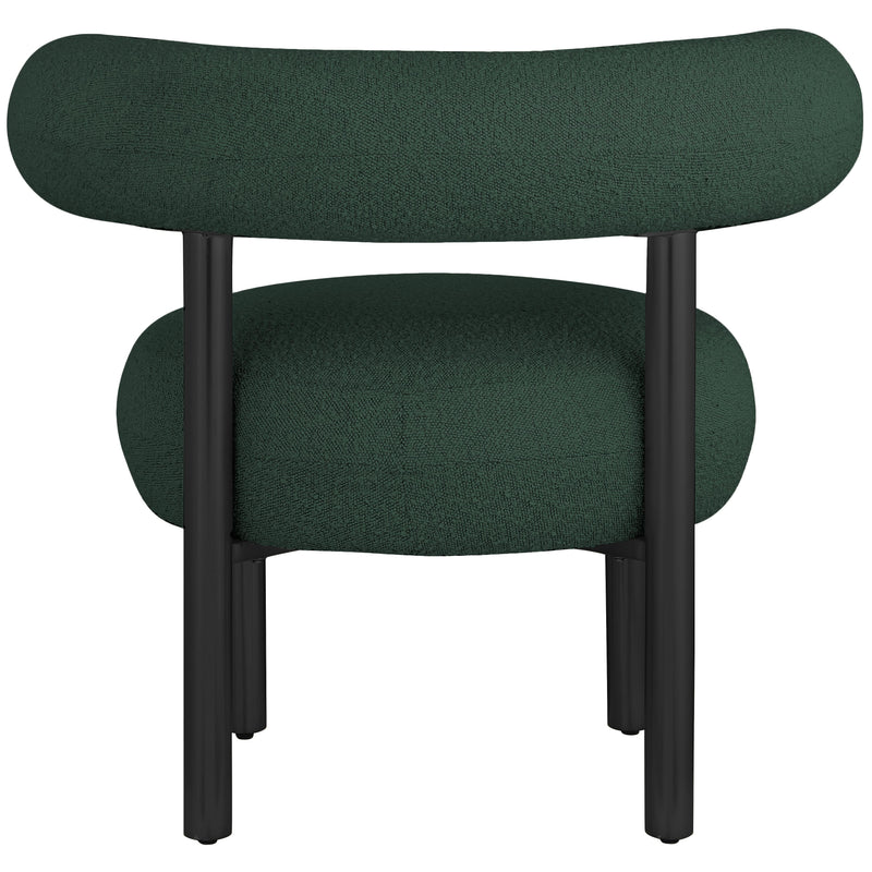 Meridian Bordeaux Green Boucle Fabric Accent Chair IMAGE 3