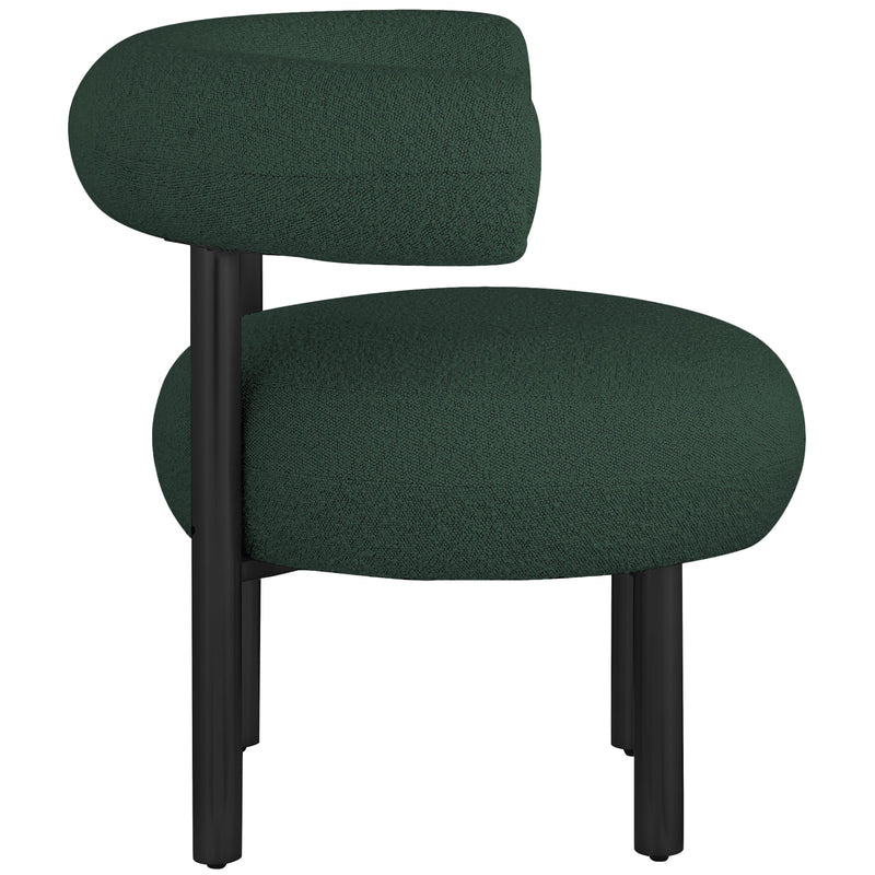 Meridian Bordeaux Green Boucle Fabric Accent Chair IMAGE 5