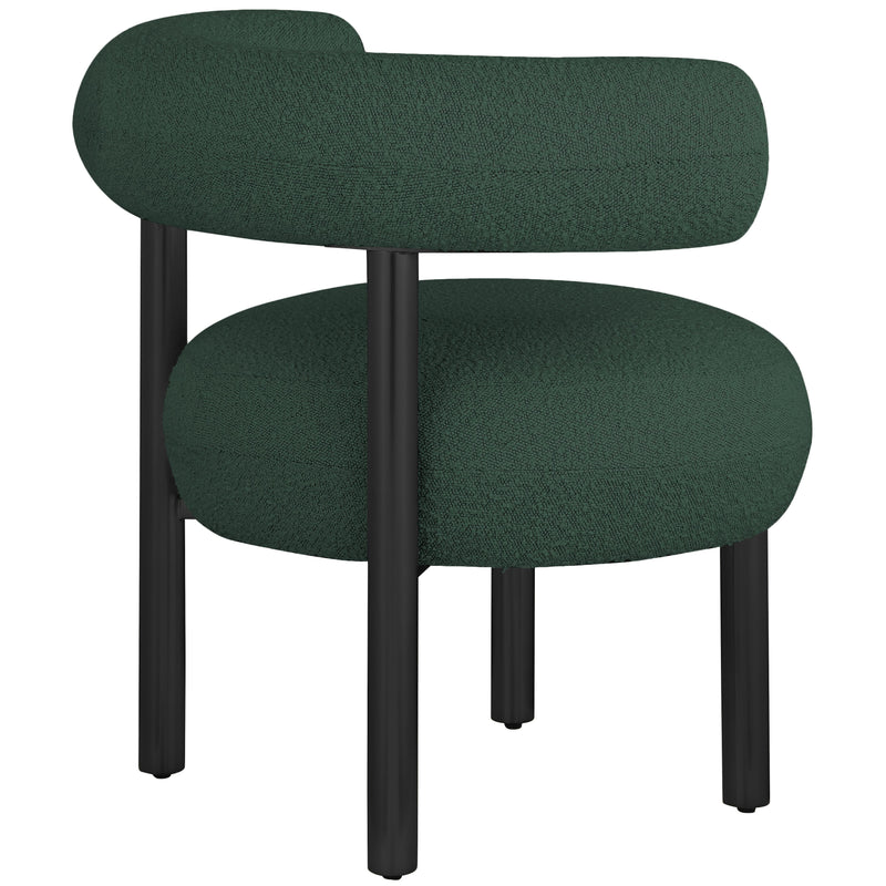 Meridian Bordeaux Green Boucle Fabric Accent Chair IMAGE 6