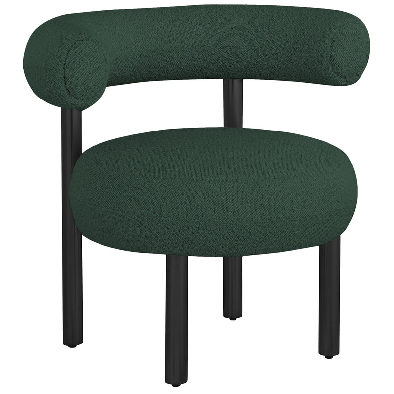 Meridian Bordeaux Green Boucle Fabric Accent Chair IMAGE 8