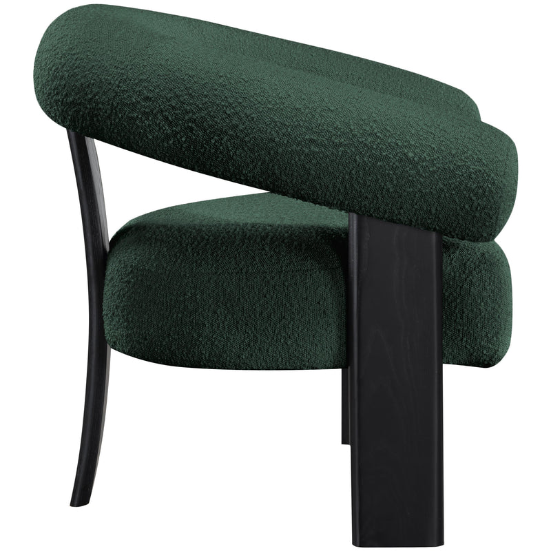 Meridian Winston Green Boucle Fabric Accent Chair IMAGE 5