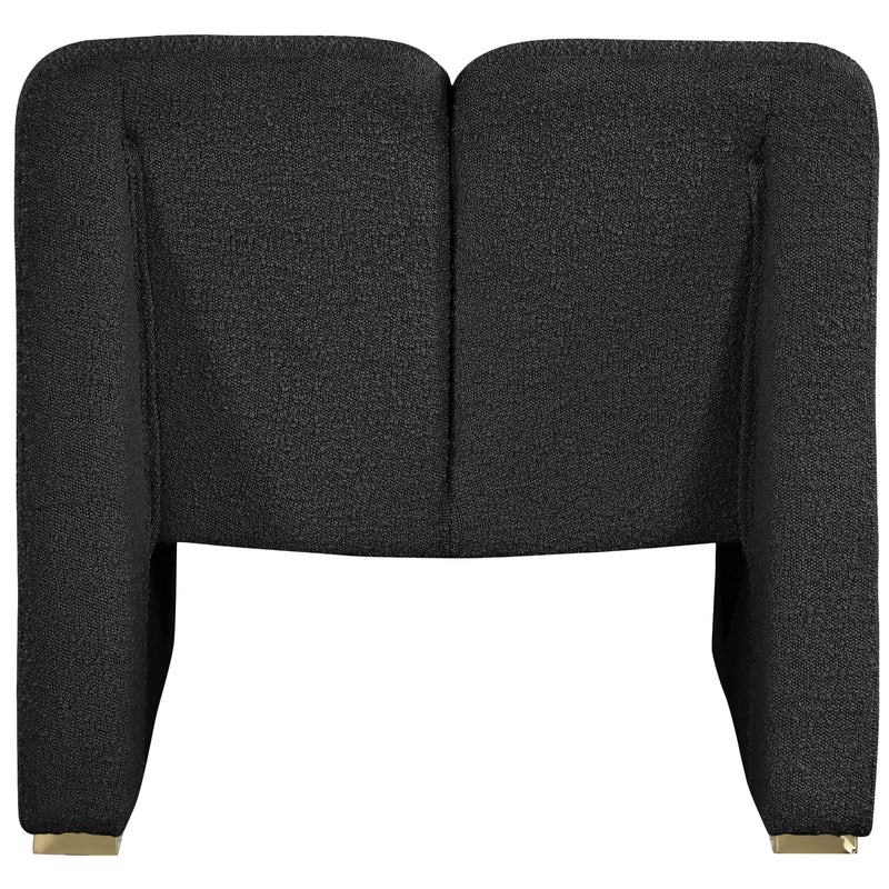 Meridian Alta Black Boucle Fabric Accent Chair IMAGE 3