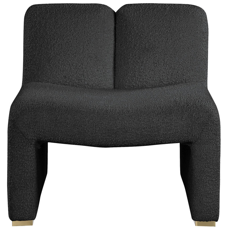 Meridian Alta Black Boucle Fabric Accent Chair IMAGE 4