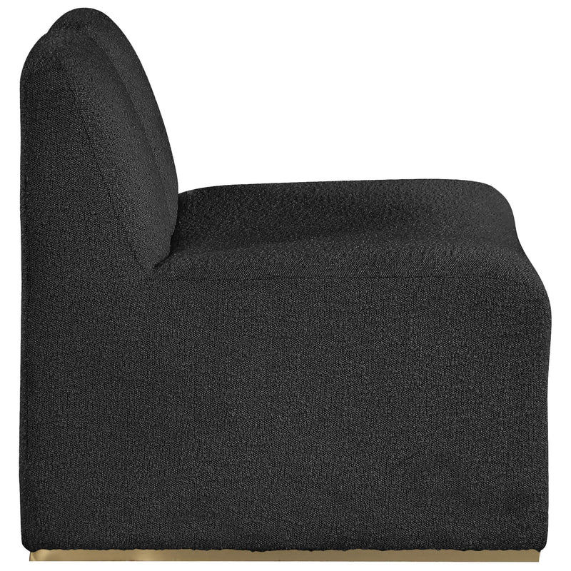 Meridian Alta Black Boucle Fabric Accent Chair IMAGE 5