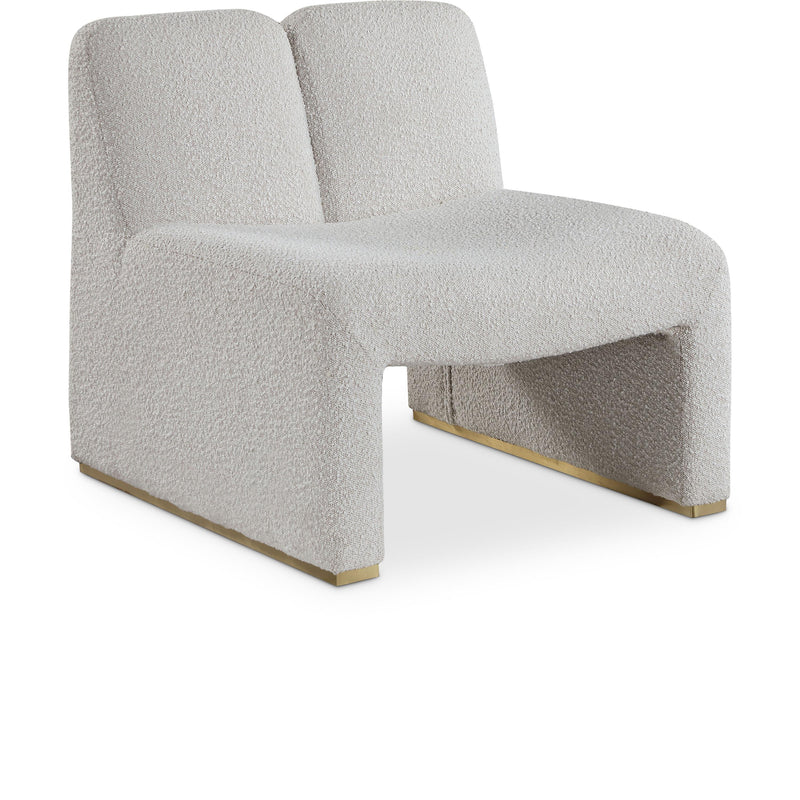 Meridian Alta Cream Boucle Fabric Accent Chair IMAGE 1