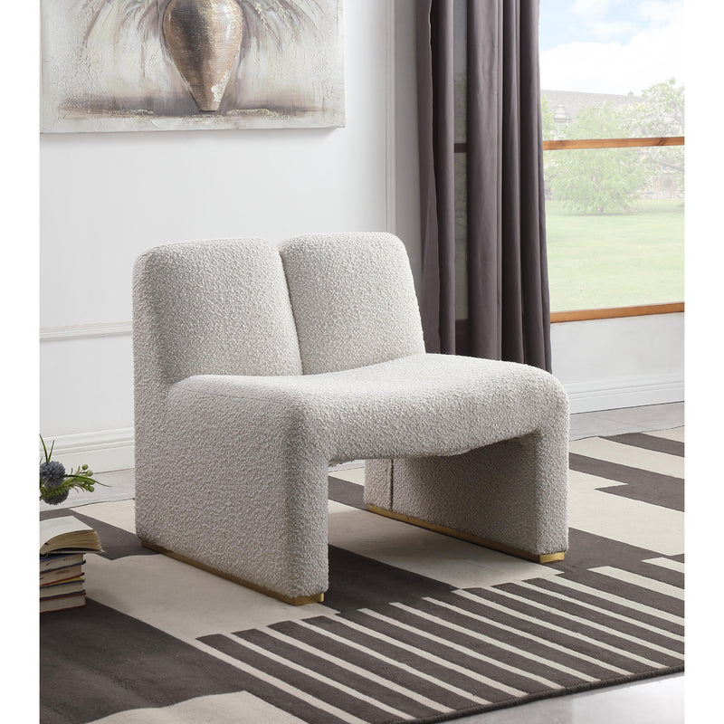 Meridian Alta Cream Boucle Fabric Accent Chair IMAGE 2