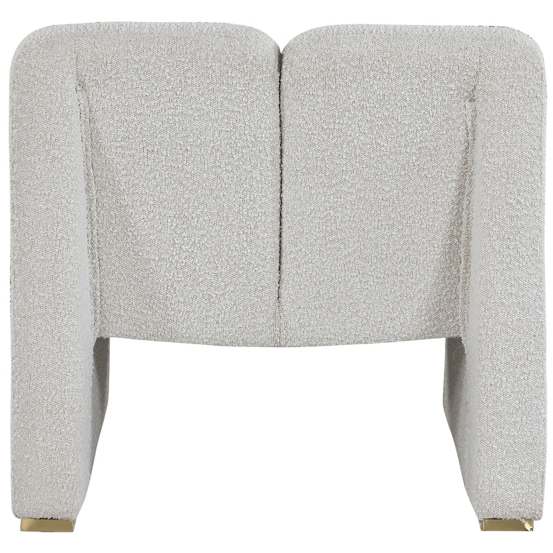 Meridian Alta Cream Boucle Fabric Accent Chair IMAGE 3