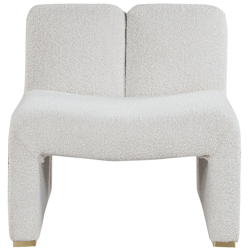 Meridian Alta Cream Boucle Fabric Accent Chair IMAGE 4