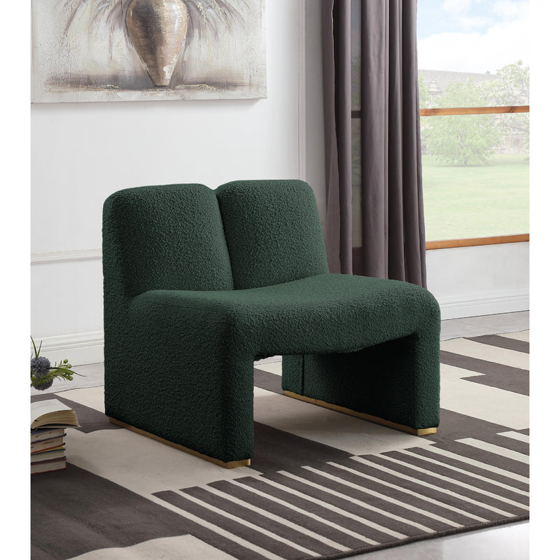 Meridian Alta Green Boucle Fabric Accent Chair IMAGE 2