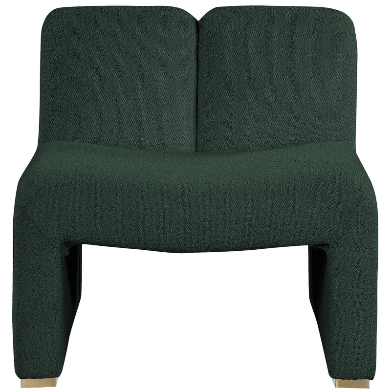 Meridian Alta Green Boucle Fabric Accent Chair IMAGE 4