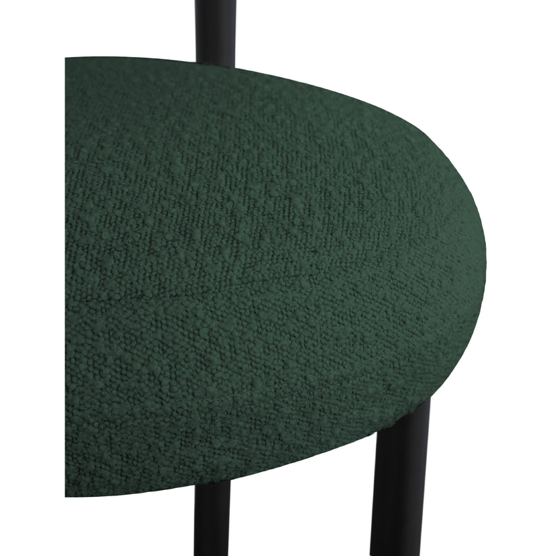 Meridian Bordeaux Green Boucle Fabric Stool IMAGE 7