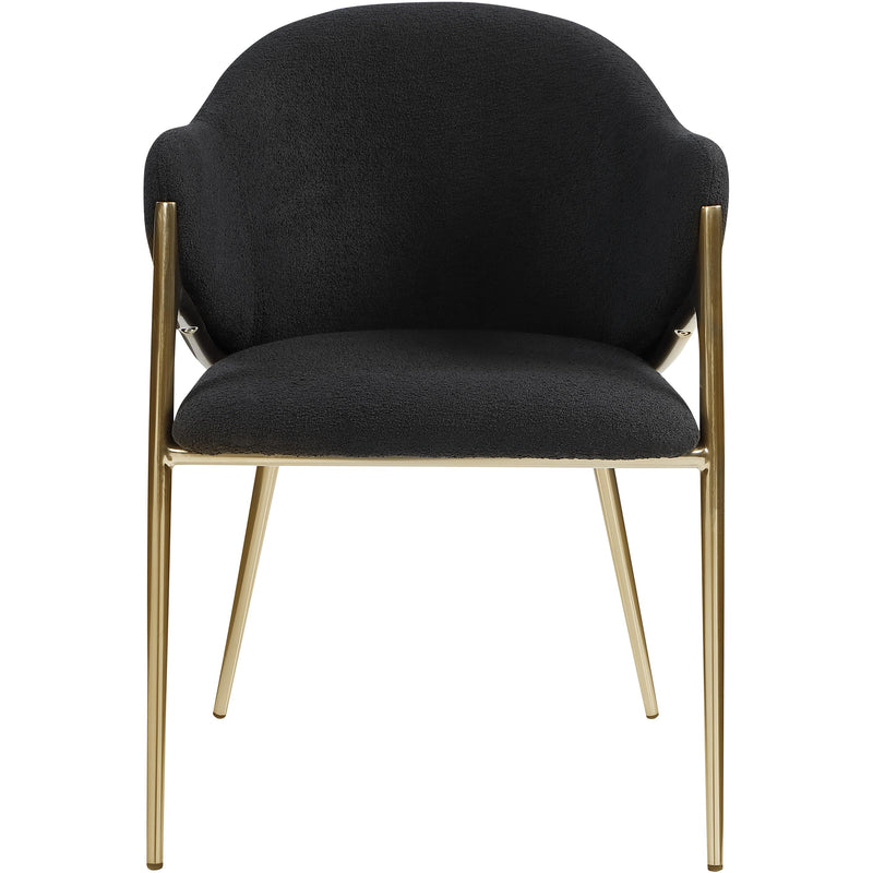 Meridian Nial Black Boucle Fabric Dining Chair IMAGE 4