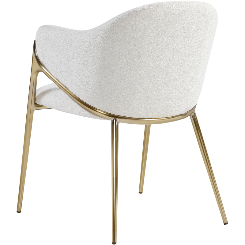 Meridian Nial Cream Boucle Fabric Dining Chair IMAGE 2